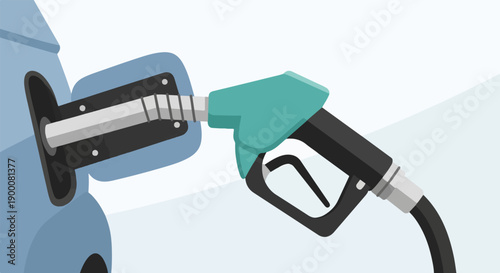 Fueling a car at a gas station