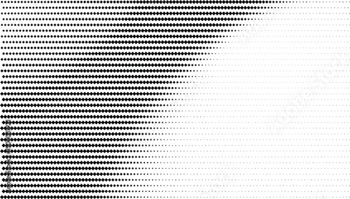 Sleek and modern vector illustration displaying a flowing gradient of perfectly spaced black dots, creating an elegant visual texture and an engaging optical illusion for various digital applications