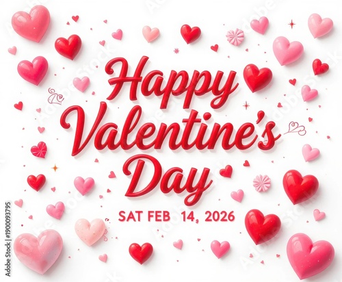 Celebrating love and affection on the upcoming valentine's day in a heart-filled digital design