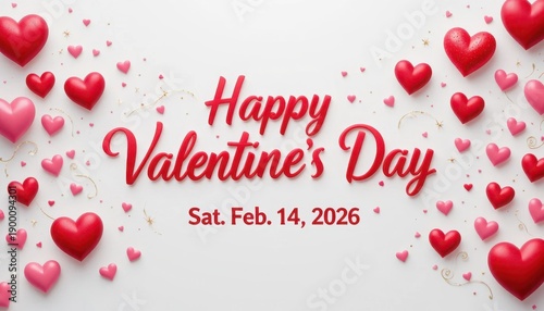 Celebrating love and affection on valentine's day with heart-filled designs and festive greetings for february 14, 2026