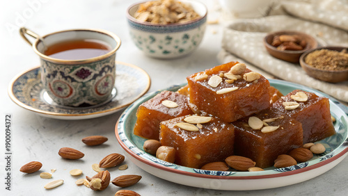 Traditional Omani Halwa Sweet Dessert with Nuts