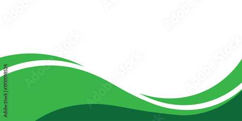 green flowing waves abstract landscape hills layered natural organic background design isolated background.