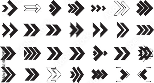 Set of modern arrow icons for web design and navigation. ২. Minimalist directional arrow symbols for interface and apps. ৩. Collection of black and red arrows for business presentations.