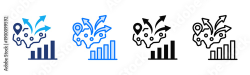 Market Expansion Multi Style Icon Set