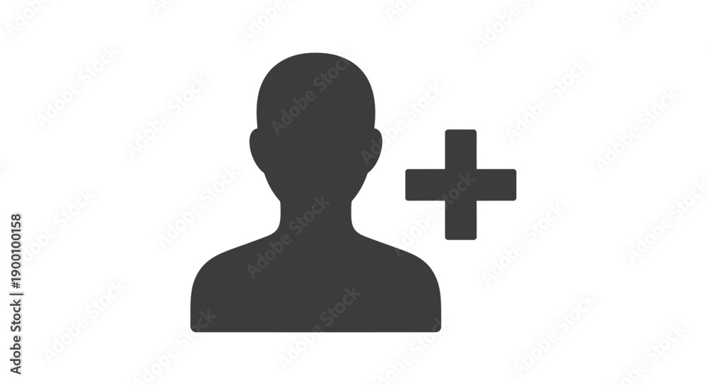 Obraz premium Black silhouette of a person icon.