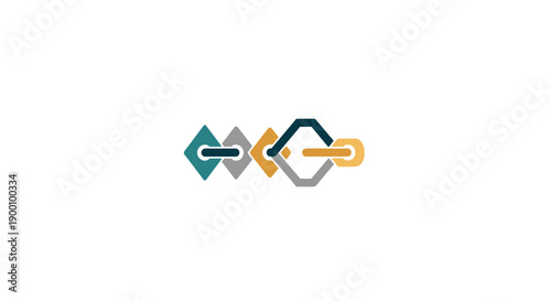 Colorful interlocking chain link logo.