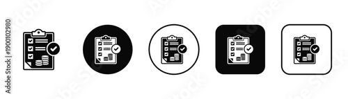 Budget Control In Black And White Filled Style