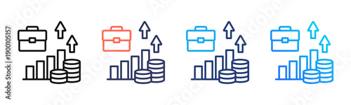 Business Profitability Multi Style Icon Set