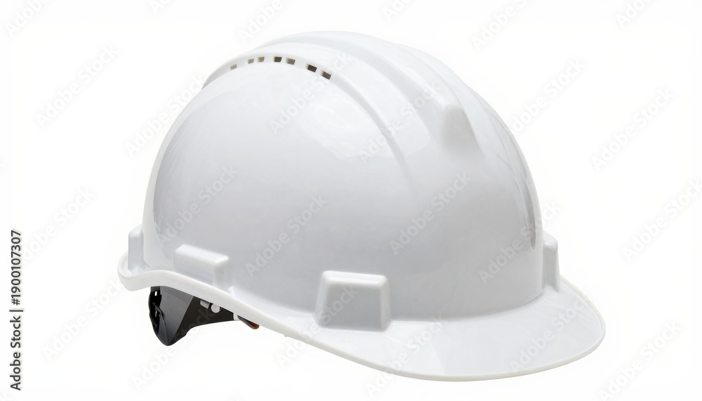 Fototapeta premium Construction safety action job site equipment image industrial environment close-up view hard hat concept
