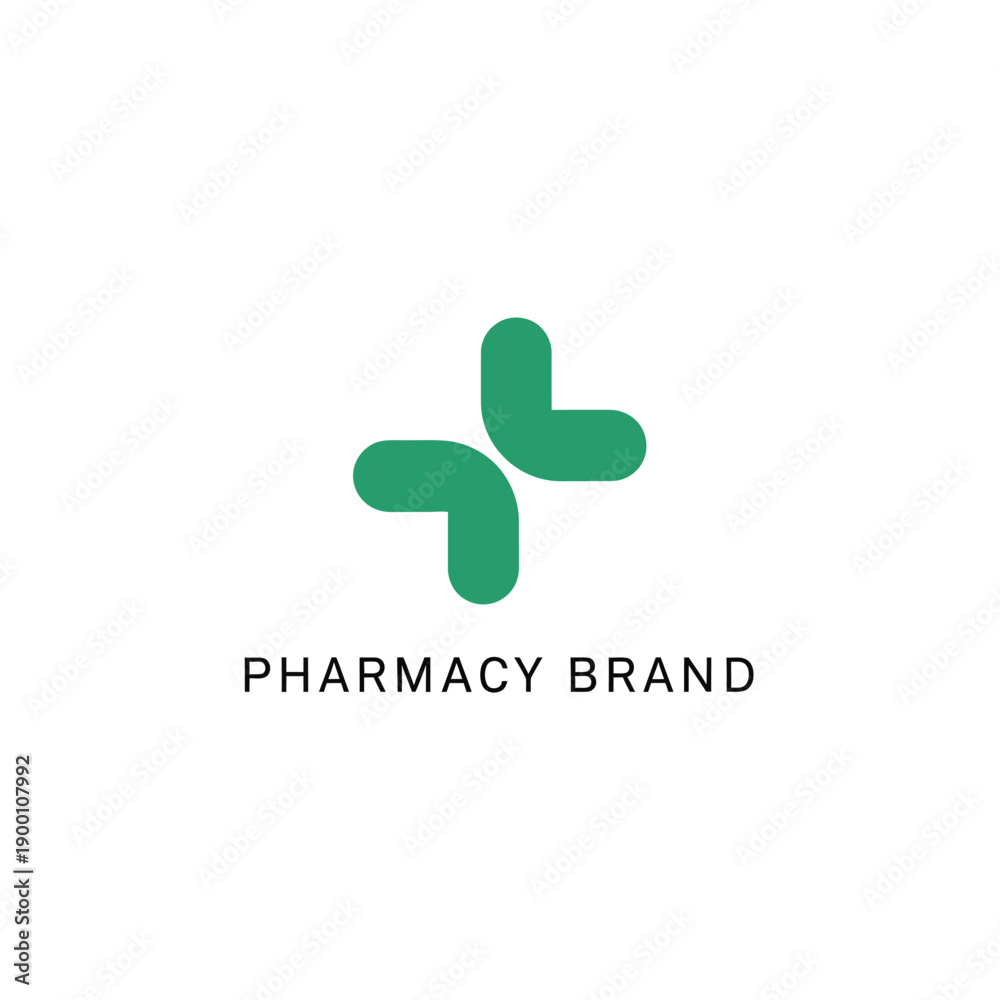 Obraz premium Medical Cross Symbol Illustration on Simple Background from Direct Viewpoint