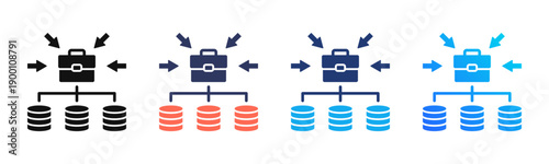 Income Diversification Multi Style Icon Set