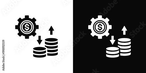 Cost Efficiency In Black And White Filled Style
