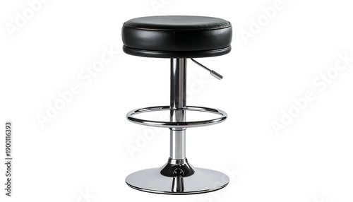 Wallpaper Mural A modern, adjustable bar stool featuring a black, round seat and chrome base Torontodigital.ca