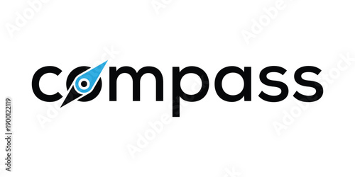 creative compass text logo design inspiration