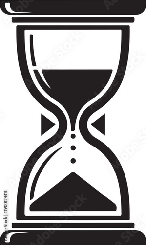 Classic vintage hourglass sand timer sandglass clock flat icon mobile apps and website vector design.eps
