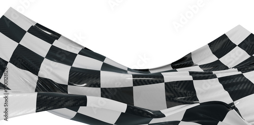 A close up of a waving chec...