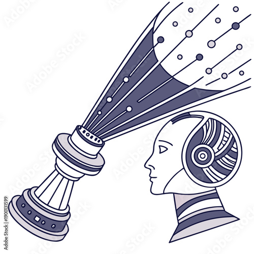 Artificial general intelligence core with evolving, complex neural network patterns, representing advanced AI and future consciousness.