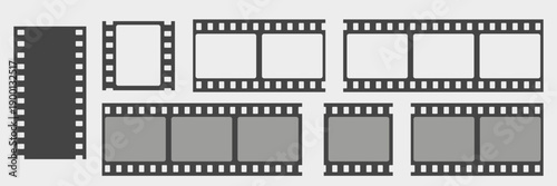 Set of  Film strip templates. Movie tape background. Vector