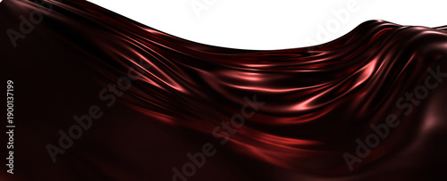 Billede på lærred Luxurious red fabric flowing creating a beautiful background, perfect for adding