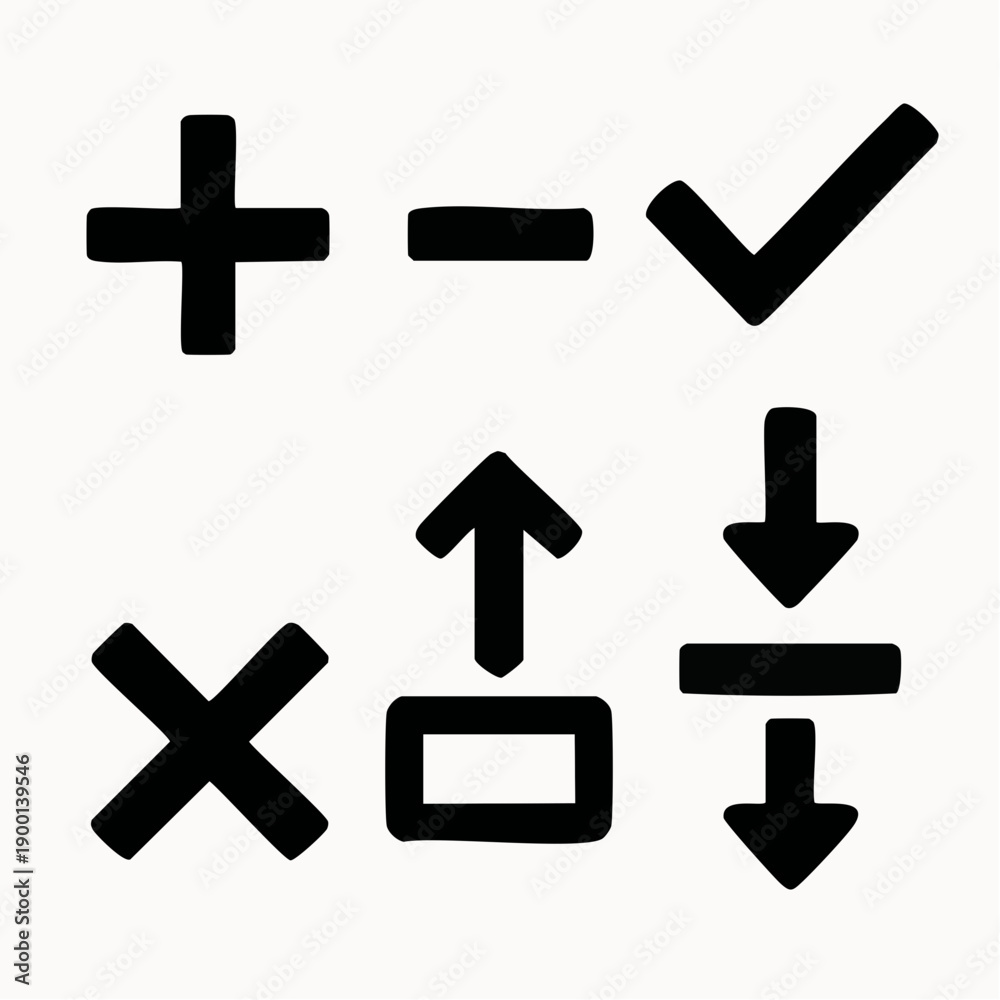 Fototapeta premium Universal UI Vector Icon Mega Set for App and Web Interfaces