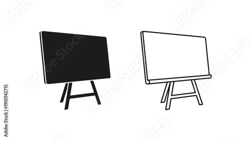 Black and White Boards on Easels