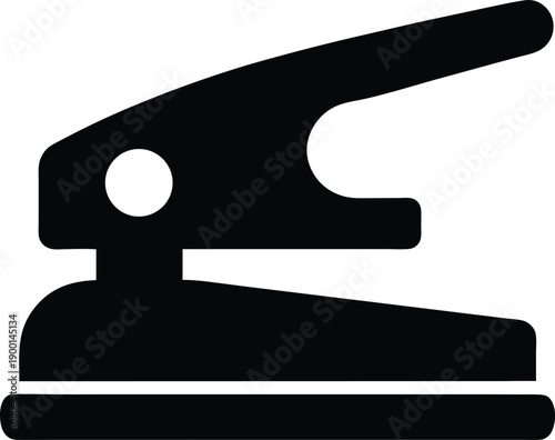 Hole Punch silhouette vector art Illustration