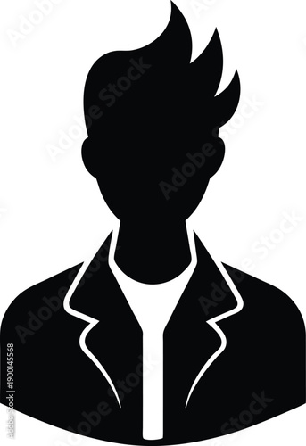 Perspective Guide silhouette vector art Illustration