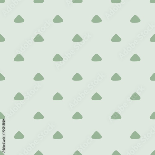 Minimal Seamless Pattern with Soft Green Abstract Shapes on Light Background 