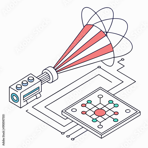 Optical computing technology utilizing light-based logic gates for faster, more efficient data processing.
