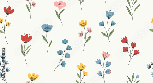 Clean and Contemporary Floral Illustration with Nordic Aesthetic Influence