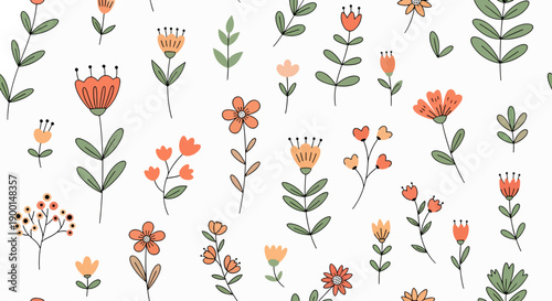 Clean and Contemporary Floral Illustration with Nordic Aesthetic Influence