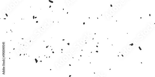 A grunge black ink splat illustration creates a textured paint splash pattern with liquid drops and flying stains for a decorative art wallpaper design