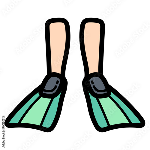 flippers illustration