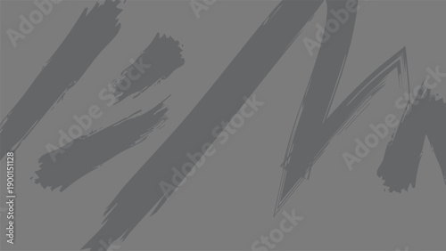 Gray brush stroke texture overlay effect for design or background, Isolated on transparent background, png