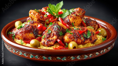 Chicken tajine with olives ...