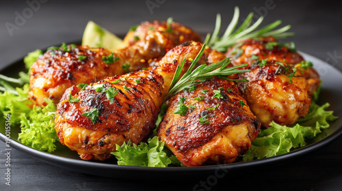 Honey mustard glazed chicke...