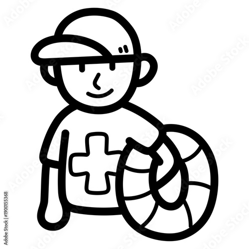 lifeguard vest illustration