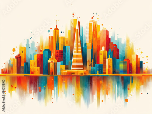 San Francisco skyline vector