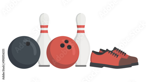 Bowling Ball Pins and Shoe