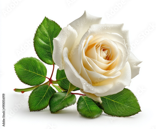 Wedding rose isolated on white