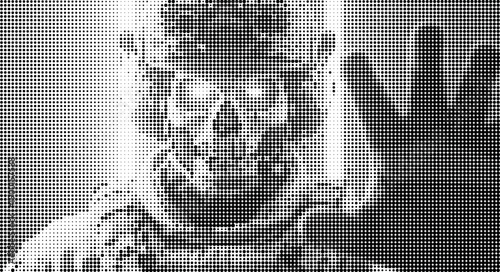 Pixelated Gaming Bitmap with Halftone Style