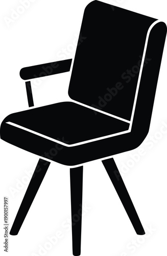 Elegant Chair Design, Modern Furniture, Interior Decor Icon