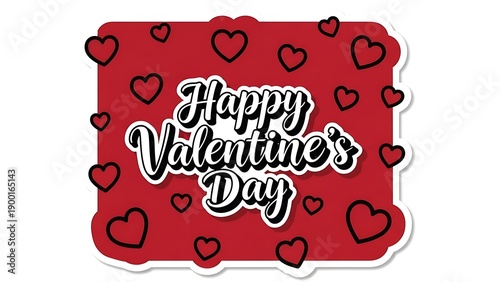 Vibrant red backdrop featuring a prominent circular frame and an abundance of small hearts, symbolizing deep affection