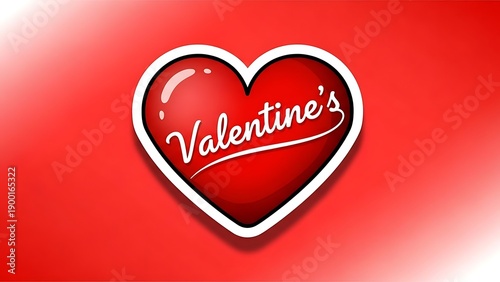Vibrant red backdrop featuring a prominent circular frame and an abundance of small hearts, symbolizing deep affection