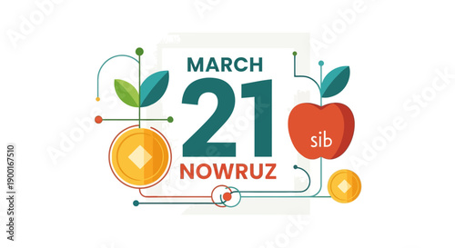 Vibrant Nowruz celebration on March 21 with traditional symbols