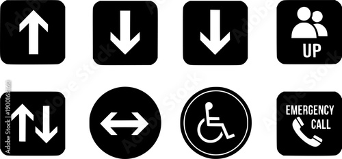 Restroom Signs Showing Different People and Accessibility Options vector untitled
