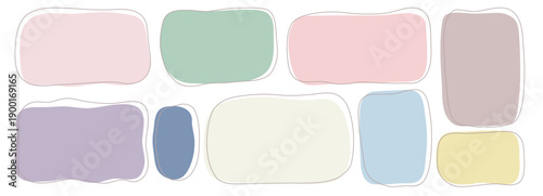 Shape background wavy and curvy amoeba frame with fluid rectangle line. Drawn asymmetric uneven and organic hand oval with banner abstract pattern. Vector shape water and box curvy black.