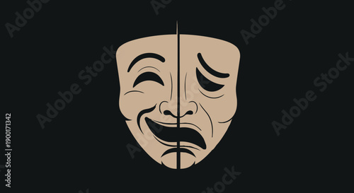 Split face mask, duality concept