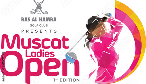 Ras Al Hamra Golf Club presents Muscat Ladies Open  vector illustration logo 