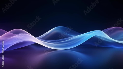 Abstract Flowing Waves of Light in Purple and Blue Hues gradient animated